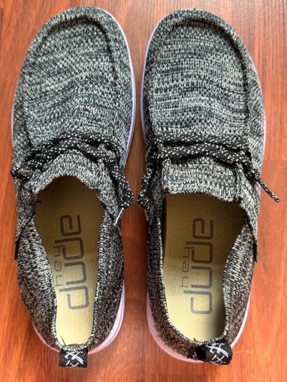 Hey Dude women’s halo Knit Slip-On Shoes in Heather Gray